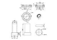 Burlington Сифон для унитаза керамический, горизонтальный отвод, цвет: черный глянцевый C29 JET