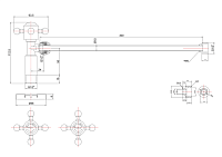 Burlington Вентиль подвода воды для раковины, цвет: хром/черный глянцевый W28 BLA