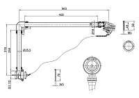 Burlington Слив-перелив для ванны универсальный с пробкой и цепочкой, цвет: хром глянцевый W4/CW4/W5/CW5