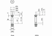 Burlington Скрытый слив-перелив для раковины, цвет: хром глянцевый W9