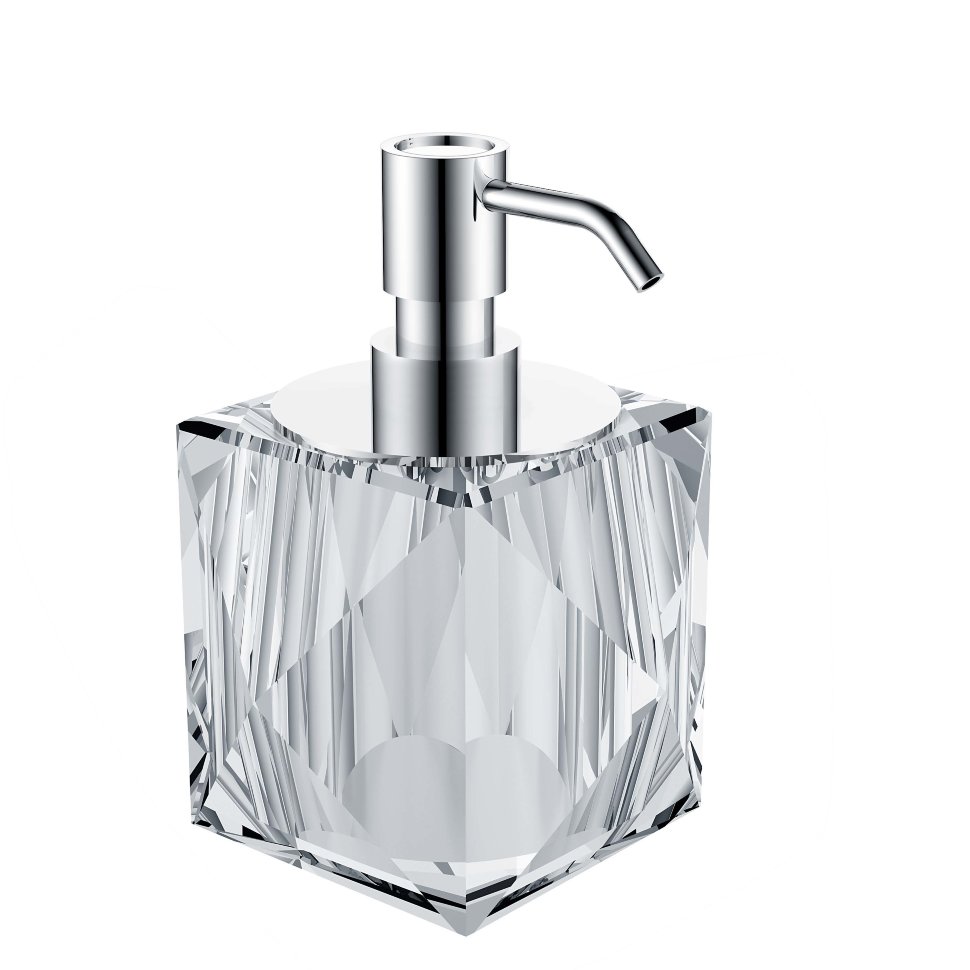 Burlington Дозатор жидкого мыла, настольный, хрустальная колба, цвет: хром глянцевый A21C CHR