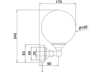 Burlington Светильник настенный с плафоном и шнуровым выключателем, цвет: хром глянцевый T50