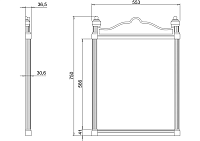 Burlington Georgian Зеркало прямоугольное подвесное 55,3х75h см, цвет: хром матовый T37 ALU-R