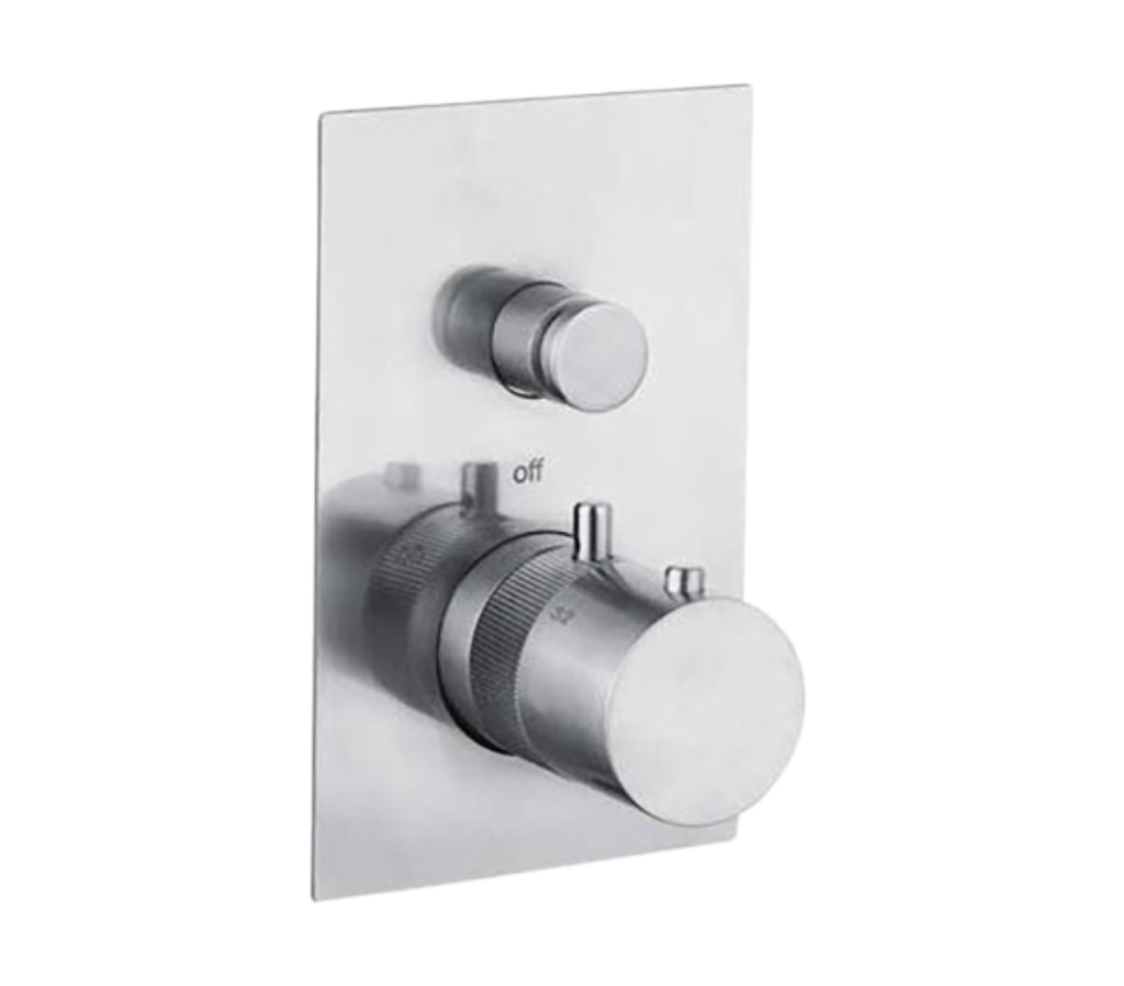 Remer X Style Inox Термостат для ванны встраиваемый, 2 потребителя, цвет: inox spazzolato SSXT09Q