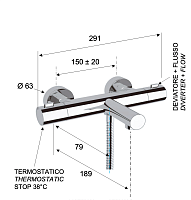 Remer Elegance Термостат для ванны с душем, цвет: cromo EQ05