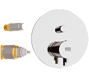 Remer Elegance Термостат для ванны встраиваемый на 2 потребителя, внешняя часть, цвет: cromo NT09KB