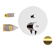 Remer Elegance Термостат для ванны встраиваемый, 2 потребителя, внешняя часть, цвет: oro spazzolato NT09KBBG