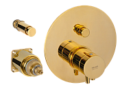 Remer Elegance Термостат для ванны встраиваемый на 2 потребителя, внешняя часть, цвет: oro lucido NT09KBDO