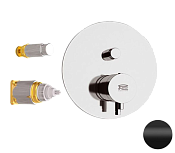 Remer Elegance Термостат для ванны встраиваемый на 2 потребителя, внешняя часть, цвет: nero opaco NT09KBNO