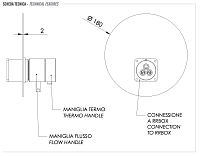 Remer Elegance Термостат для душа встраиваемый на 1 потребителя, внешняя часть, цвет: oro spazzolato NT30KBBG