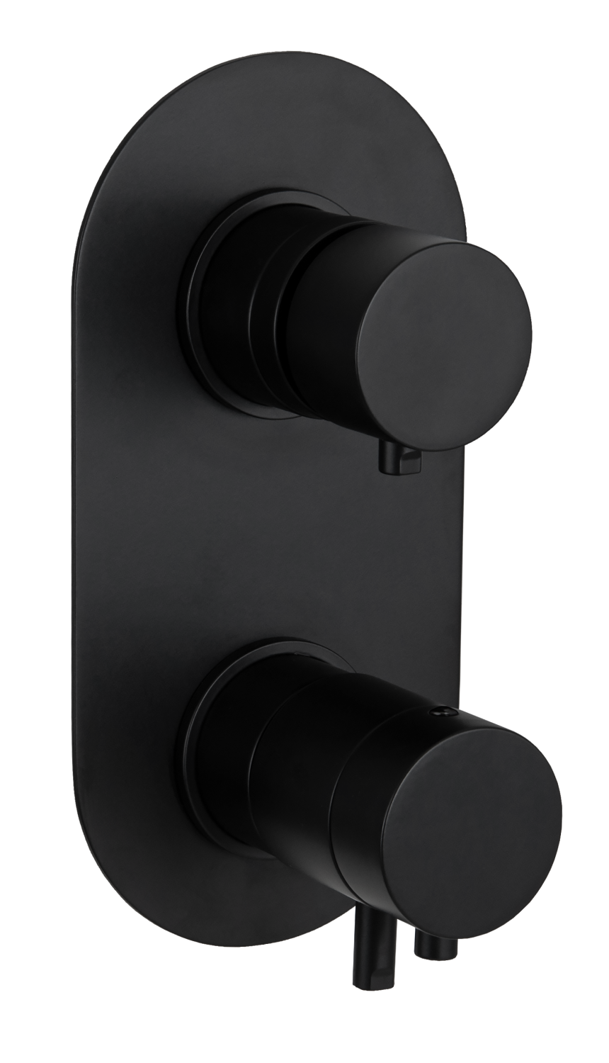 Remer Elegance Термостат для ванны встраиваемый, 2 потребителя, с скрытой частью, цвет: nero opaco NT92NO