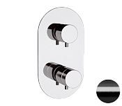 Remer Elegance Термостат для ванны встраиваемый, 3 потребителя, цвет: cromo nero spazzolato NT93CFP