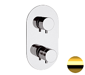 Remer Elegance Термостат для ванны встраиваемый, 3 потребителя, с скрытой частью, цвет: oro lucido NT93DO