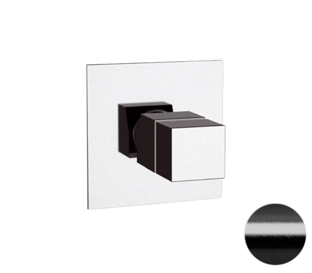 Remer Q-Elegance Термостат для душа встраиваемый, 1 потребитель, цвет: cromo nero spazzolato QT30CFP