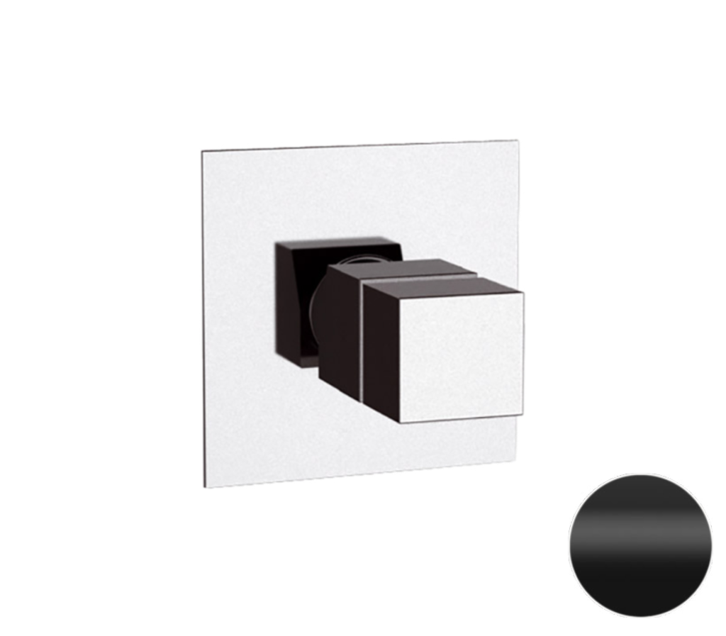 Remer Q-Elegance Термостат для душа встраиваемый, 1 потребитель, с скрытой частью, цвет: nero opaco QT30NO