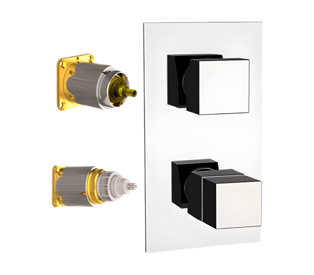 Remer Q-Elegance Термостат для ванны встраиваемый на 3 потребителя, внешняя часть, цвет: cromo QT93KB