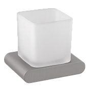 Remer Lounge Стакан подвесной, из матового стекла, цвет: nichel spazzolato opaco LN15NPO