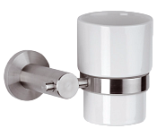 Remer Minimal Inox Стакан подвесной, керамический, цвет: inox/cromo Mi15INOXCR