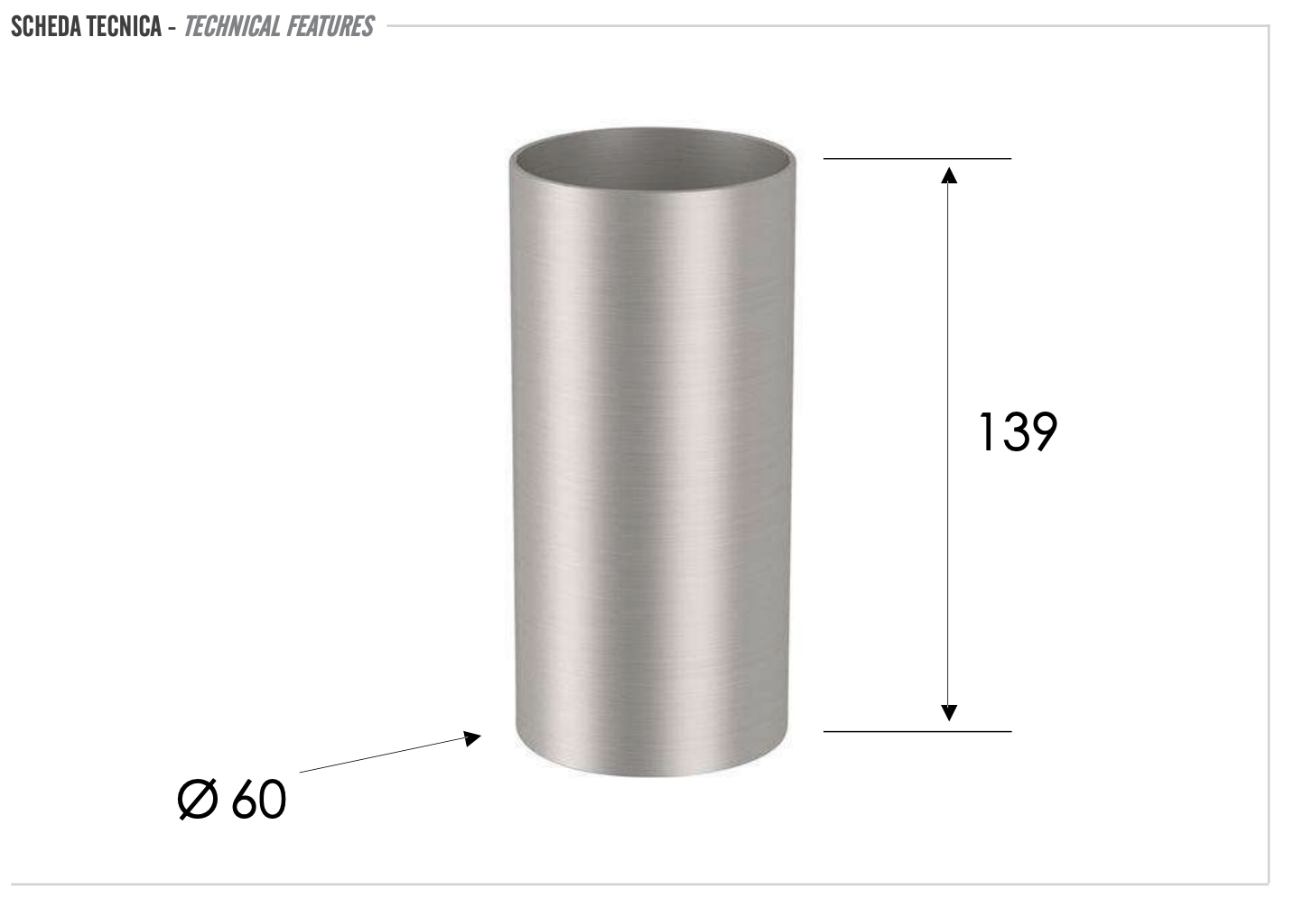 Remer Inox Accessories Стакан настольный, из нержавеющей стали, цвет: inox spazzolato SSXI15A
