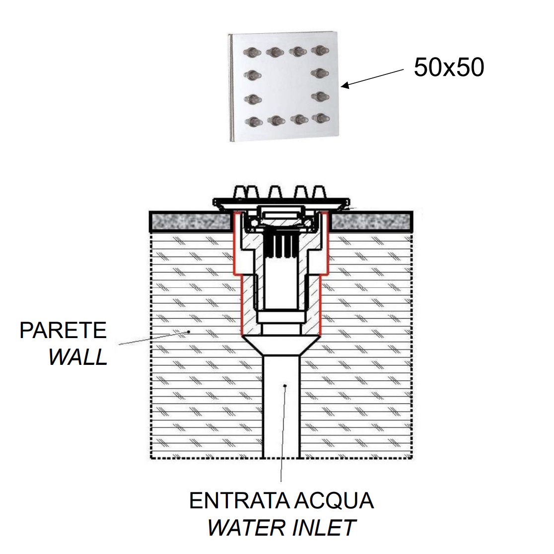 Remer Душевая форсунка бокового душа 5 см, цвет: cromo QX34JETB