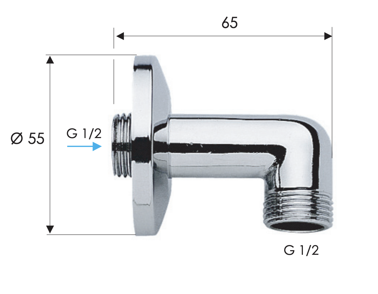 Remer Шланговое подключение, цвет: cromo 309