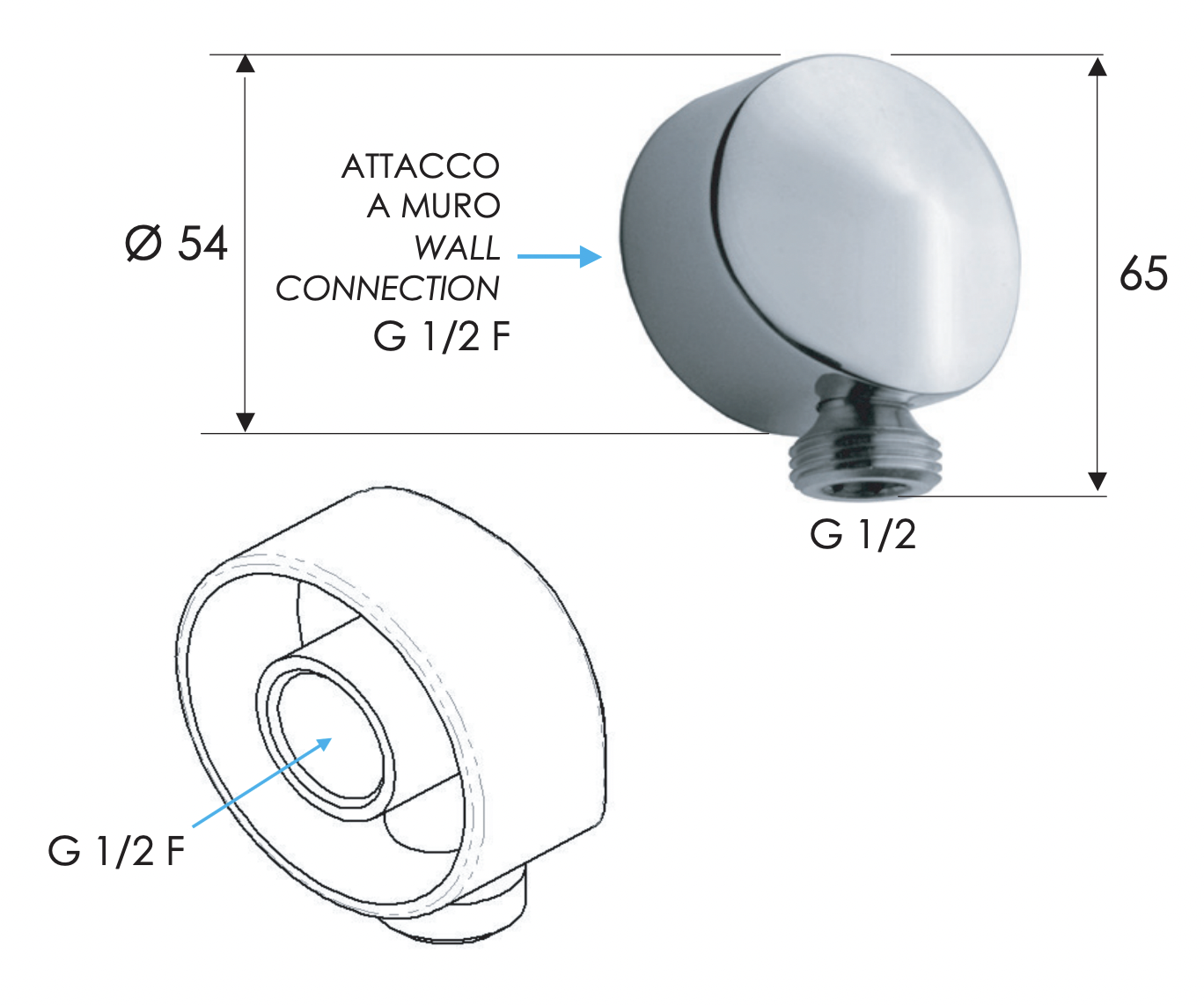 Remer Шланговое подключение, цвет: cromo 309L