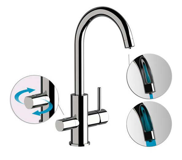 Remer X Style Смеситель для кухни, с независимым каналом для питьевой воды, цвет: oro spazzolato N792DWBG