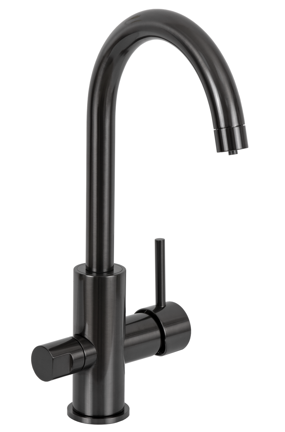 Remer X Style Смеситель для кухни, независимый канал для питьевой воды, цвет: cromo nero spazzolato N792DWCFP