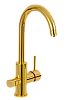 Remer X Style Смеситель для кухни, с независимым каналом для питьевой воды, цвет: oro lucido N792DWDO