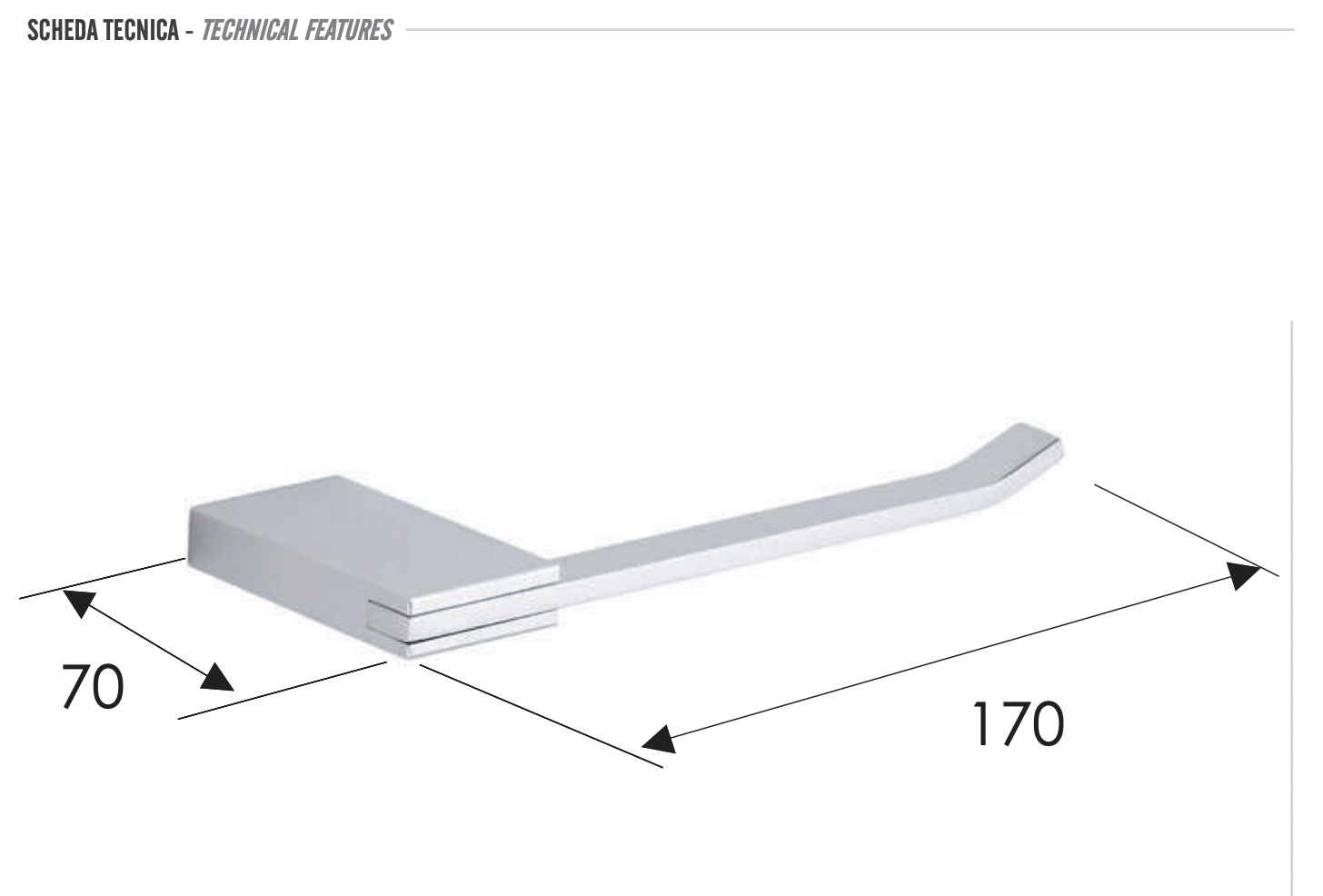 Remer Flat Держатель туалетной бумаги, подвесной, цвет: cromo FT61CR