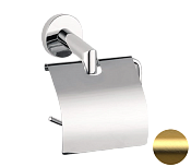 Remer Guest Держатель туалетной бумаги с крышкой, подвесной, цвет: oro spazzolato GS60BG
