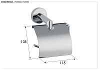 Remer Guest Держатель туалетной бумаги с крышкой, подвесной, цвет: cromo GS60CR