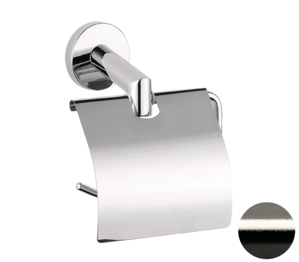Remer Guest Держатель туалетной бумаги с крышкой, подвесной, цвет: nichel spazzolato GS60NP