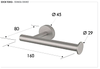Remer Inox Accessories Держатель туалетной бумаги, подвесной, цвет: inox spazzolato SSXI61