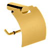 Remer Lounge Держатель туалетной бумаги с крышкой, подвесной, цвет: oro lucido LN60DO