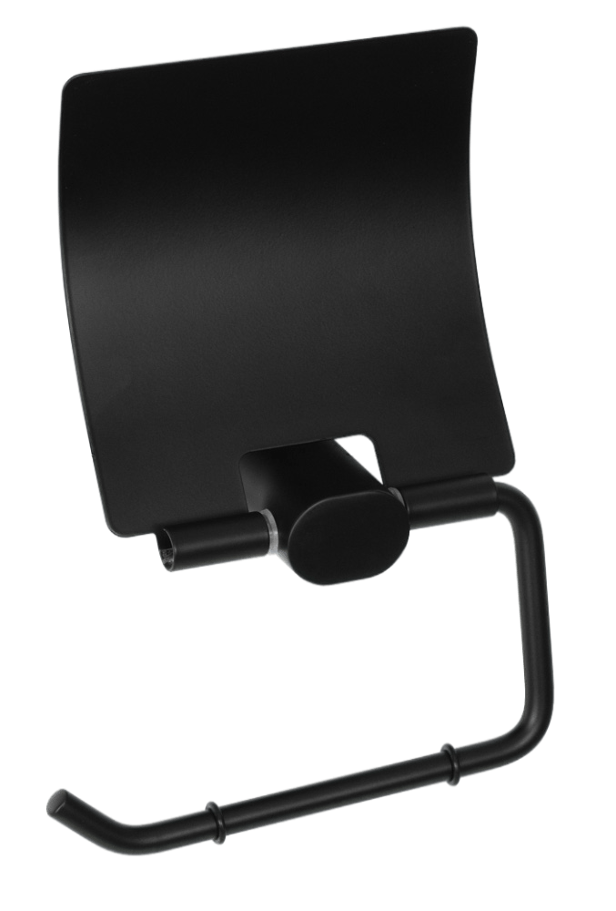 Remer Lounge Держатель туалетной бумаги с крышкой, подвесной, цвет: nero opaco LN60NO