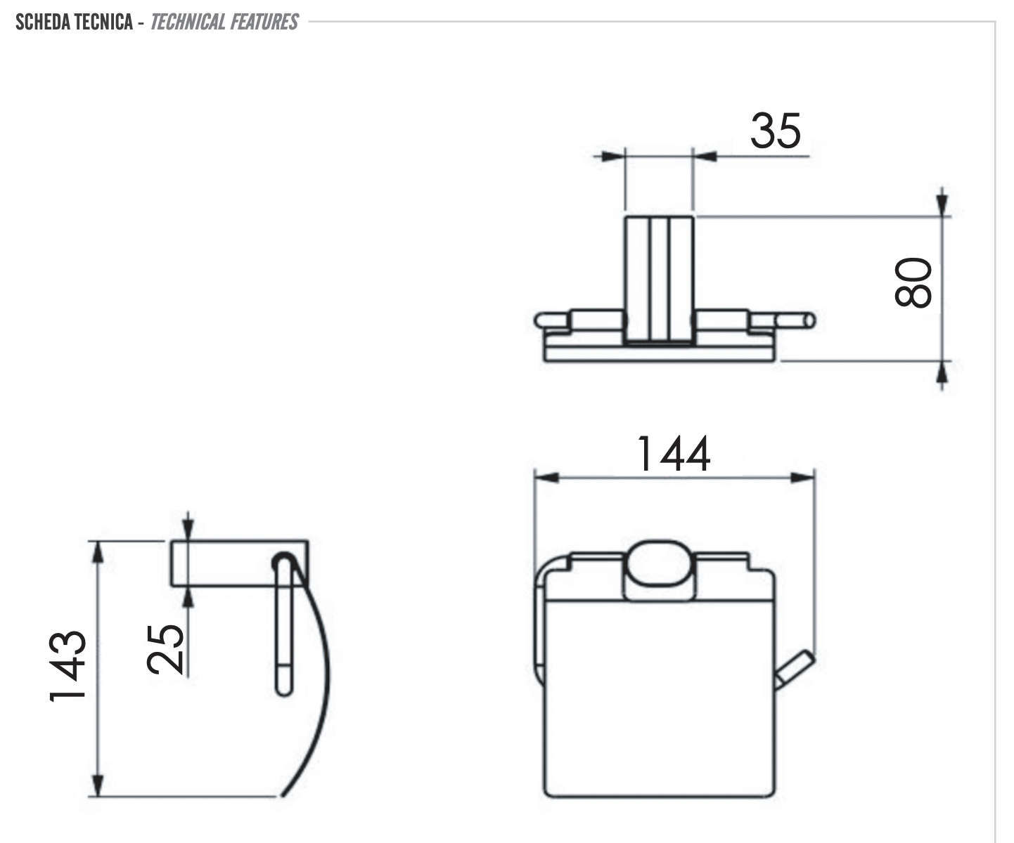 Remer Lounge Держатель туалетной бумаги с крышкой, подвесной, цвет: nichel spazzolato LN60NP