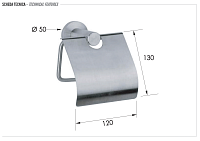 Remer Minimal Inox Держатель туалетной бумаги с крышкой, подвесной, цвет: inox/cromo Mi60INOXCR