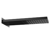 Remer Верхний душ настенный 20x50 см, 2 режима, цвет: nero opaco 350SSCANOX