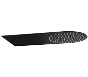 Remer Верхний душ настенный ультратонкий 20x50 см, 1 режим, цвет: nero opaco 350UFMNOx