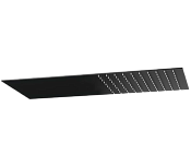 Remer Верхний душ настенный ультратонкий 22x50 см, 1 режим, цвет: nero opaco 350UFNOX