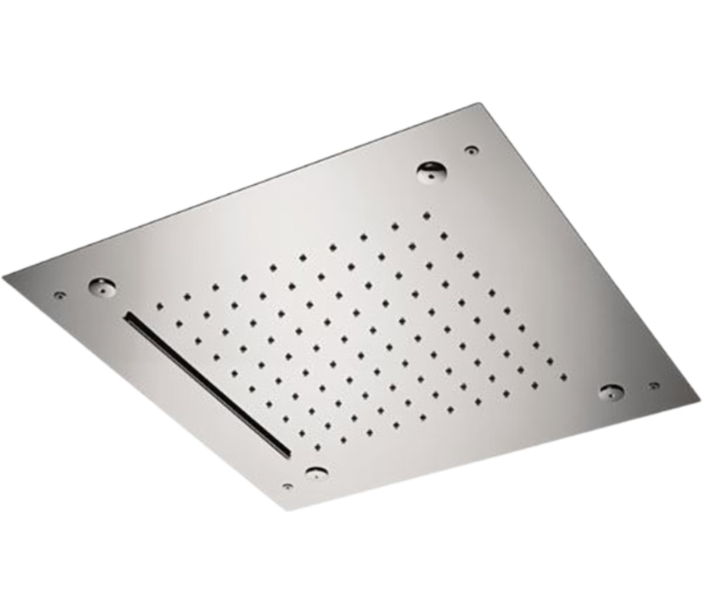Remer Верхний душ встраиваемый в потолок 43x43 см, 3 режима, цвет: cromo 357SFS43NC