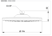 Remer Верхний душ 19,4 см, 1 режим, без кронштейна, цвет: cromo 354EC20x