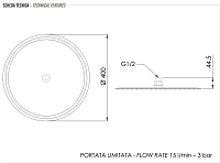 Remer Верхний душ 40 см, 1 режим, без кронштейна, цвет: cromo 357UFM40X