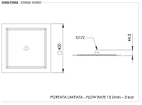 Remer Верхний душ 40x40 см, 1 режим, без кронштейна, цвет: cromo 357UFS40X