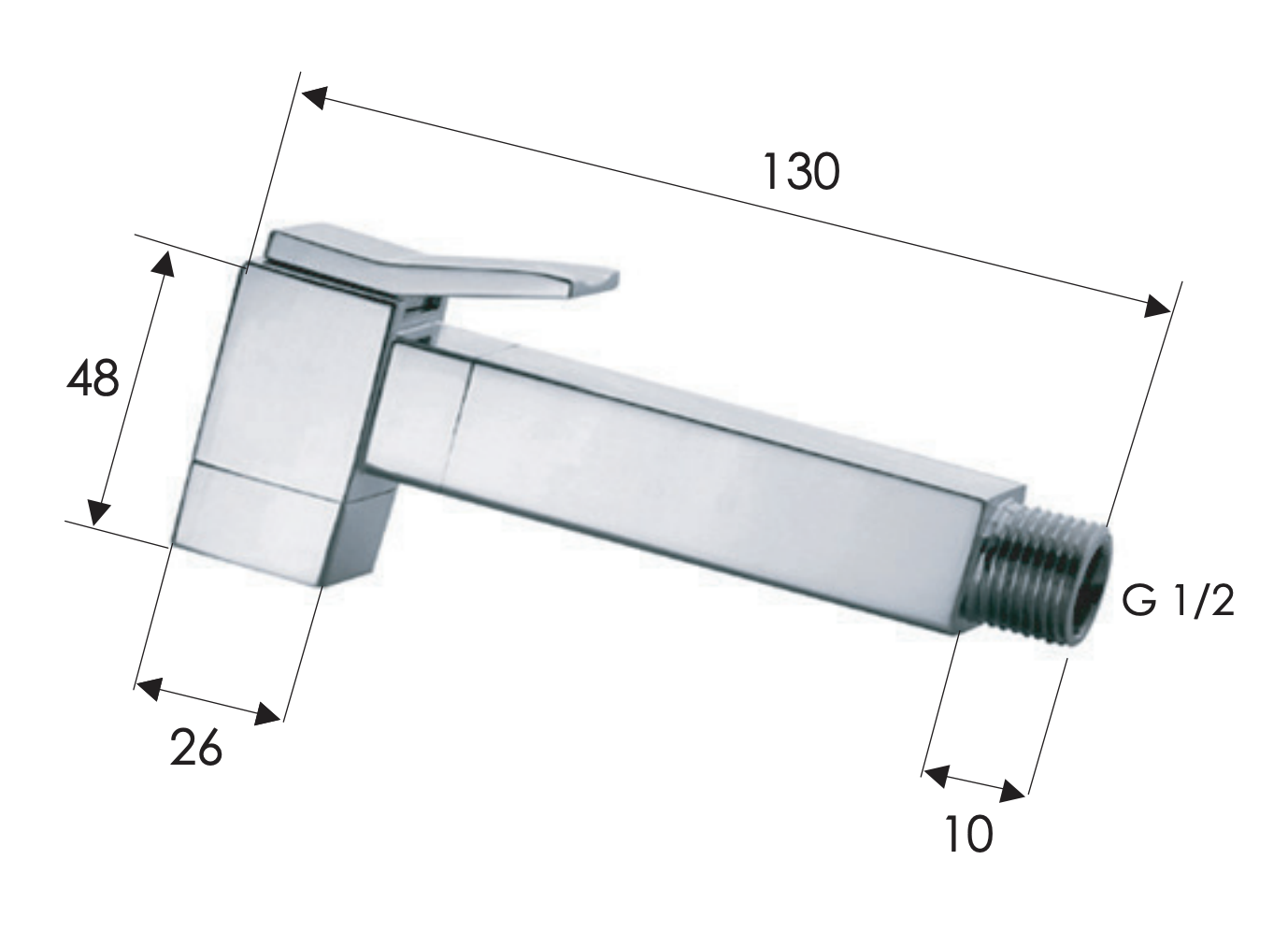Remer Лейка гигиенического душа, цвет: nero opaco 332OSNO