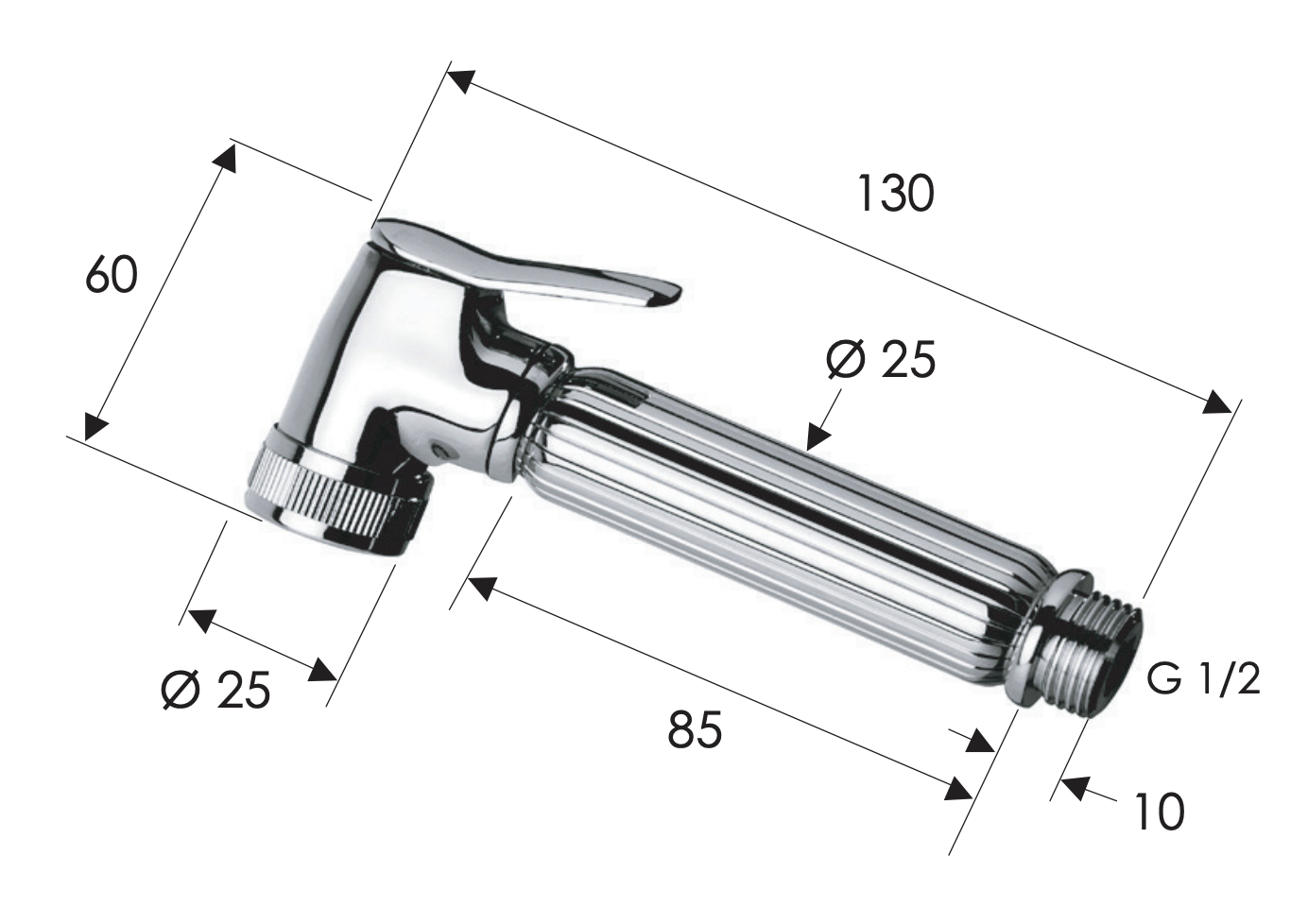 Remer Лейка гигиенического душа, цвет: oro lucido 332OZDOX
