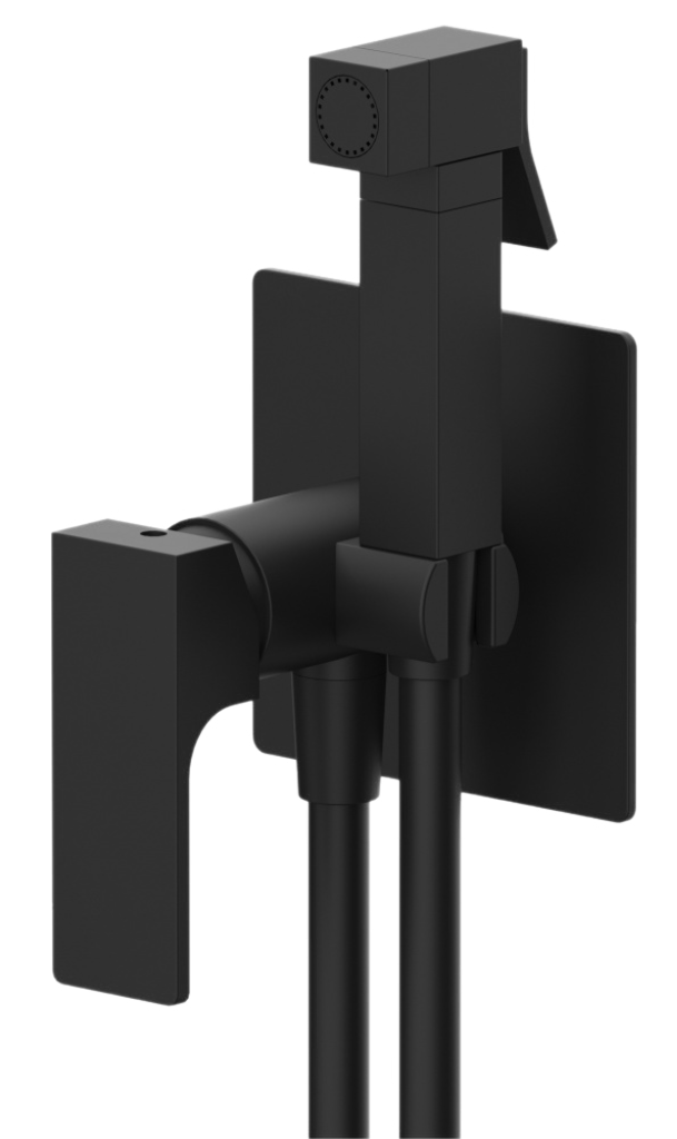 Remer Absolute Гигиенический душ со смесителем, шланг, с встраиваемой частью, цвет: nero opaco AU65NO