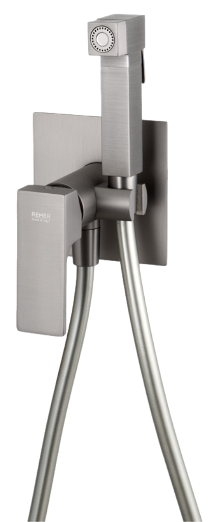 Remer Absolute Гигиенический душ со смесителем, шланг 120 см, цвет: nichel spazzolato opaco AU65NPO