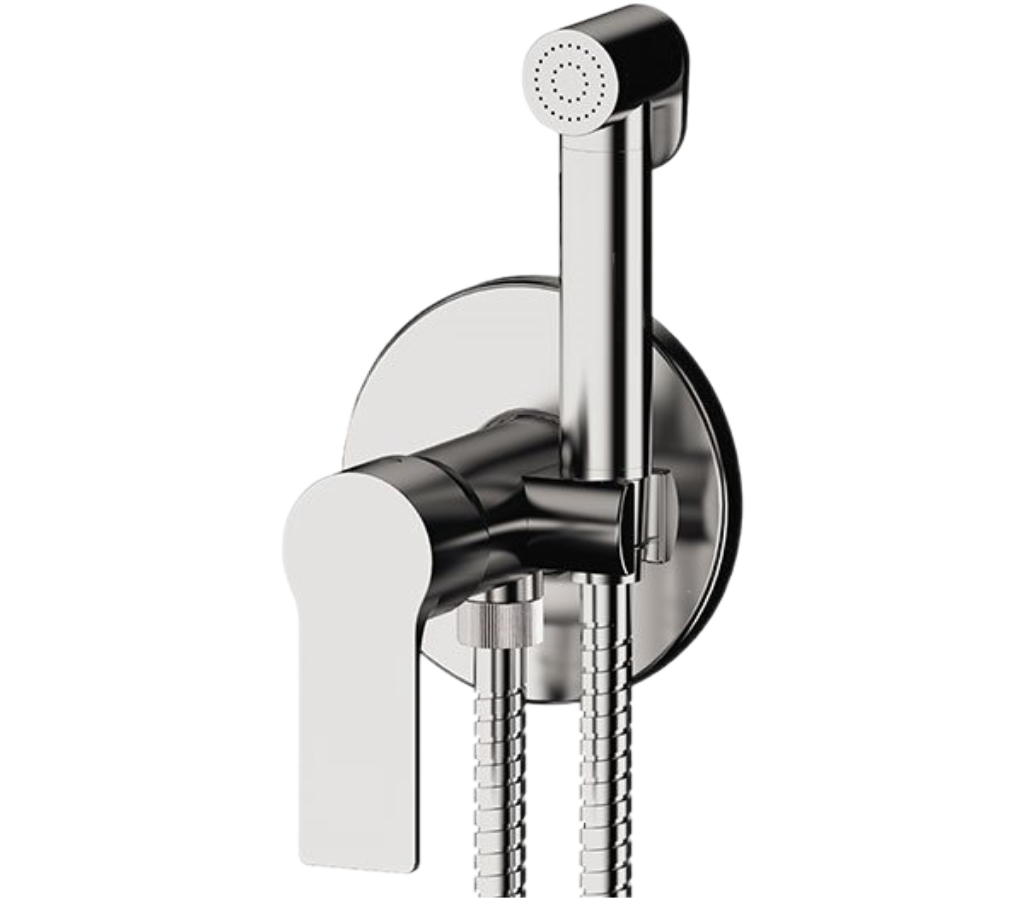 Remer Energy Гигиенический душ со смесителем, шланг 120 см, с встраиваемой частью, цвет: cromo EY65W